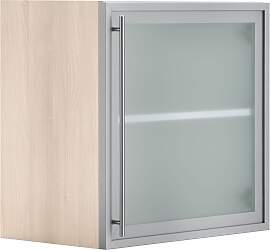 Hängeschrank OPTIFIT, silber (alu, akazie),