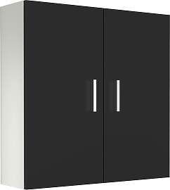 Hängeschrank Zalo ca. 60x60x18 cm Weiß/Schwarz