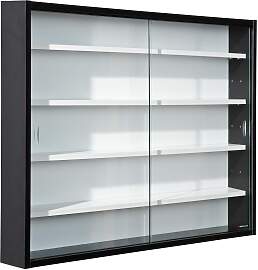 Hängevitrine Collecty ca. 80x60 cm Schwarz/Weiß