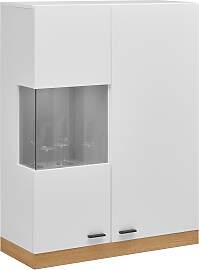 Hängevitrine Kiro Weiß/Eichefarben
