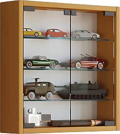 Hängevitrine Mandosa S ca. 40x40x10 cm Buchefarben