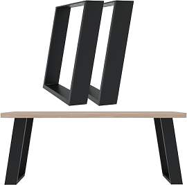 HAGO24 | Tischkufen 2er Set | schräg 80 Grad |