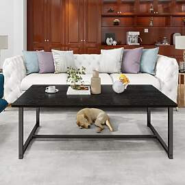 HAHRIR Vintage Couchtisch, 90x45x42cm Sofa