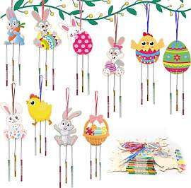 HAKOTOM 10 Stück Ostern Windspiele Bastelset