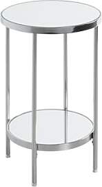 HAKU Beistelltisch rund Chrom Metall Füße mit