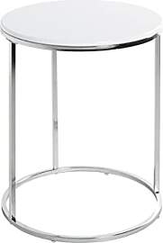 HAKU Beistelltisch rund Chrom weiß MDF Metall