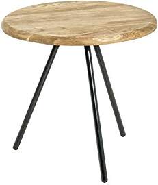 HAKU Beistelltisch rund Eiche Massivholz Metall