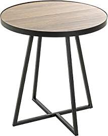 HAKU Beistelltisch rund Eiche schwarz MDF Platte