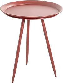 HAKU Beistelltisch rund rot Metall runder