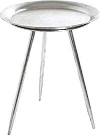 HAKU Beistelltisch rund Silber Metall runder