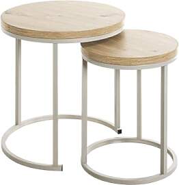 HAKU Beistelltische 2er Set Eiche hell