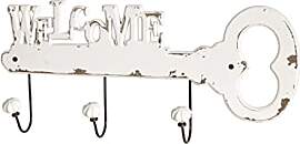 HAKU Garderobenleiste weiß gewischt, Keramik,