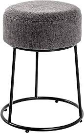 HAKU Hocker anthrazit, schwarz, MDF, Metall -