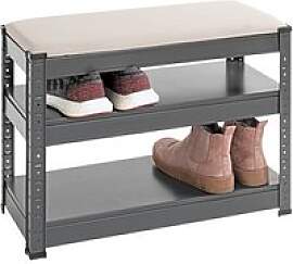 HAKU Möbel Schuhbank 55817 anthrazit, grau Metall 