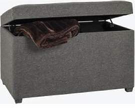 HAKU Möbel Sitztruhe 52126 anthrazit Holz 58,0 cm