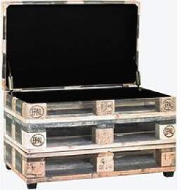 HAKU Möbel Sitztruhe 52925 Motiv Palette Holz