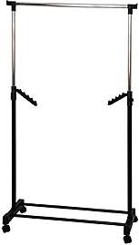 HAKU Rollgarderobe Chrom, schwarz, Kunststoff,