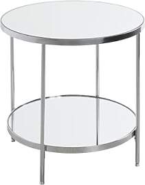 HAKU runder Beistelltisch Chrom Metall Füße mit