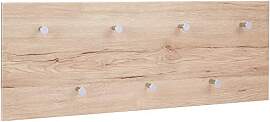 HAKU Wandgarderobe Chrom, Eiche San Remo, MDF,