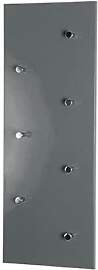 HAKU Wandgarderobe chrom, grau, MDF, Metall -