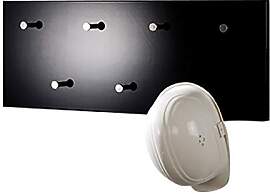 HAKU Wandgarderobe chrom, schwarz, MDF, Metall -