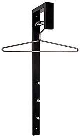 HAKU Wandgarderobe chrom, schwarz, Metall - Maße: 