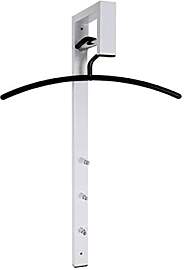 HAKU Wandgarderobe Chrom, weiß, Metall - Maße: B 
