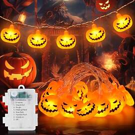 Halloween lichterkette, 4.7 m 30 LED Kürbis