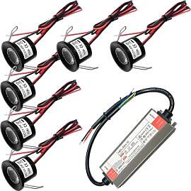 Halorin LED Einbaustrahler 12V 2W, 6er Set