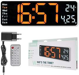 Hama Digitale Wanduhr groß (LED modern, Wanduhr