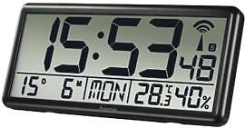Hama Digitale Wanduhr XXL mit Funk (Digitaluhr mit 