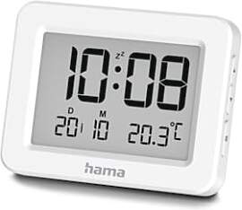 Hama Digitaler Wecker Kos, LCD, Weiß