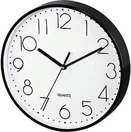 Hama PG-220 Quartz Wanduhr Kreis Schwarz, Weiß