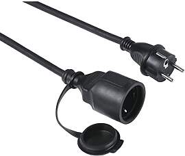 Hama Verlängerungskabel Outdoor (10 Meter, IP44,