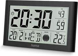 Hama Wanduhr digital (DCF Funkuhr mit Thermometer, 