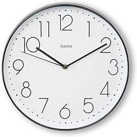 Hama Wanduhr (ohne Tickgeräusche, Quarzuhr