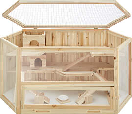 Hamsterkäfig aus Holz 115x60x58cm - braun