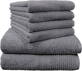 Handtuch Set DYCKHOFF "Brillant", grau,