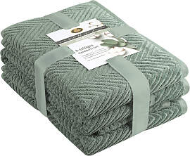 Handtuch Set GÖZZE "Viola", grün