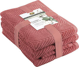 Handtuch Set GÖZZE "Viola", rot, 6