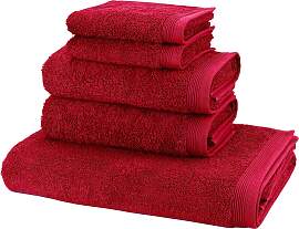 Handtuch Set MÖVE "Basic", rot (ruby),