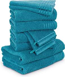 Handtuch Set MÖVE "New Classic", blau