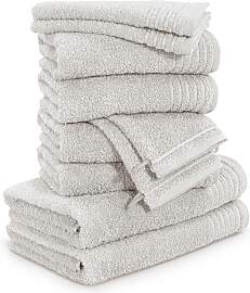 Handtuch Set MÖVE "New Classic", grau,
