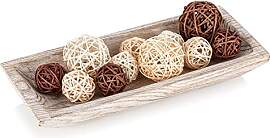 Hanobe Holzschale Deko Holztablett Dekoschale: