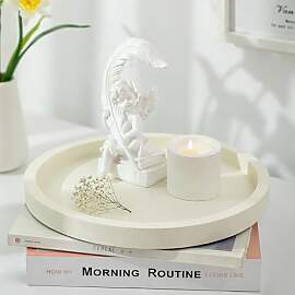 Hanobe Wohnzimmer Deko Tablett Rund: Modern