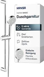 HANSA BASIC Duschgarnitur | Duschkopf mit Schlauch 