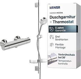 HANSA MICRA Duschset mit Armatur | Komplettset mit 