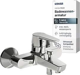 HANSA POLO Badewannenarmatur I Einhebelmischer mit 