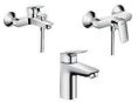 hansgrohe Logis Badarmaturen Set chrom, für