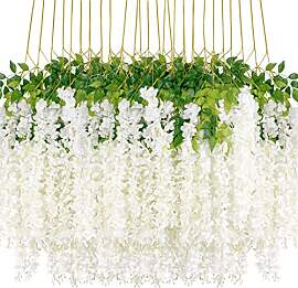 HanYun 24pcs Künstliche Wisteria Vine Girlande
